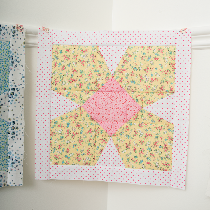 Yellow Flower Quilt Pattern | Intermediate Patchwork Pattern