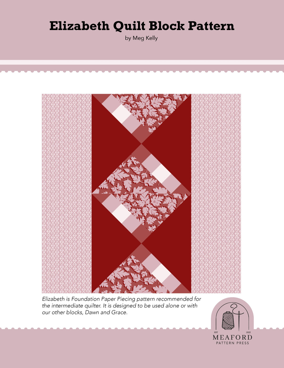 Elizabeth FPP Quilt Block Pattern