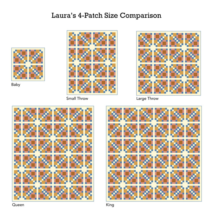 Laura's 4-Patch Quilt Pattern - pdf