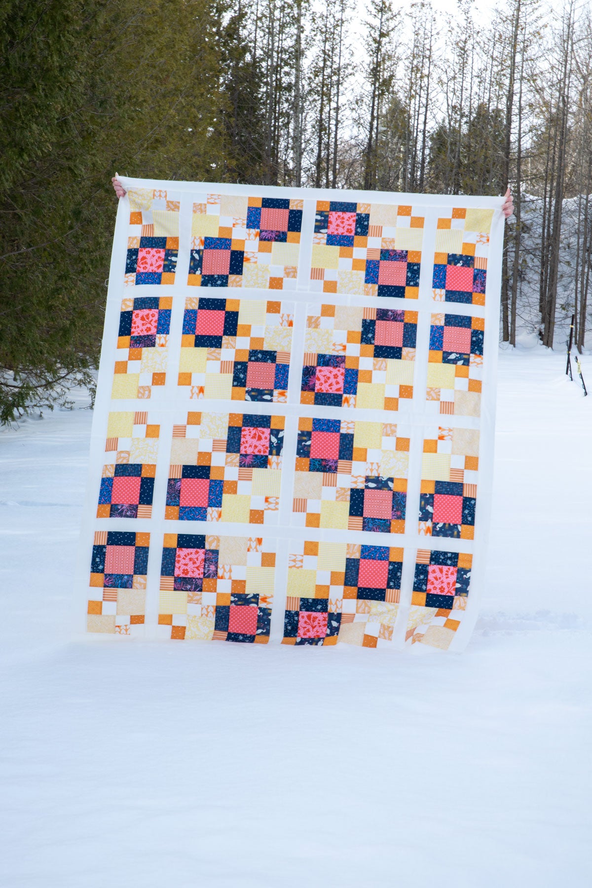 【m_quiltnail】 Laura's 4-Patch Downloadable Quilt Pattern – Meaford Pattern
